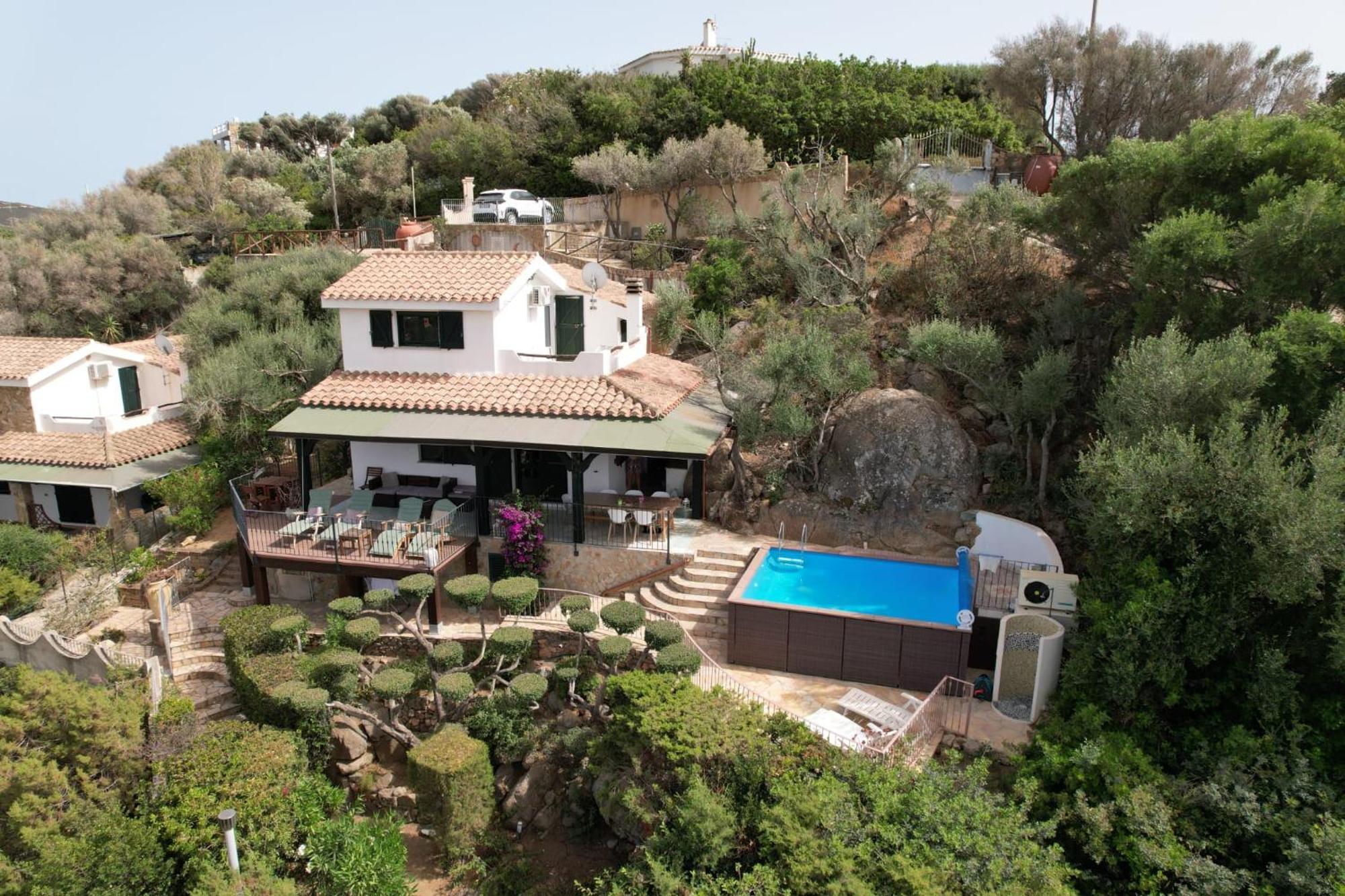 Villetta With Heated Pool And Panoramic View Torre delle Stelle Buitenkant foto